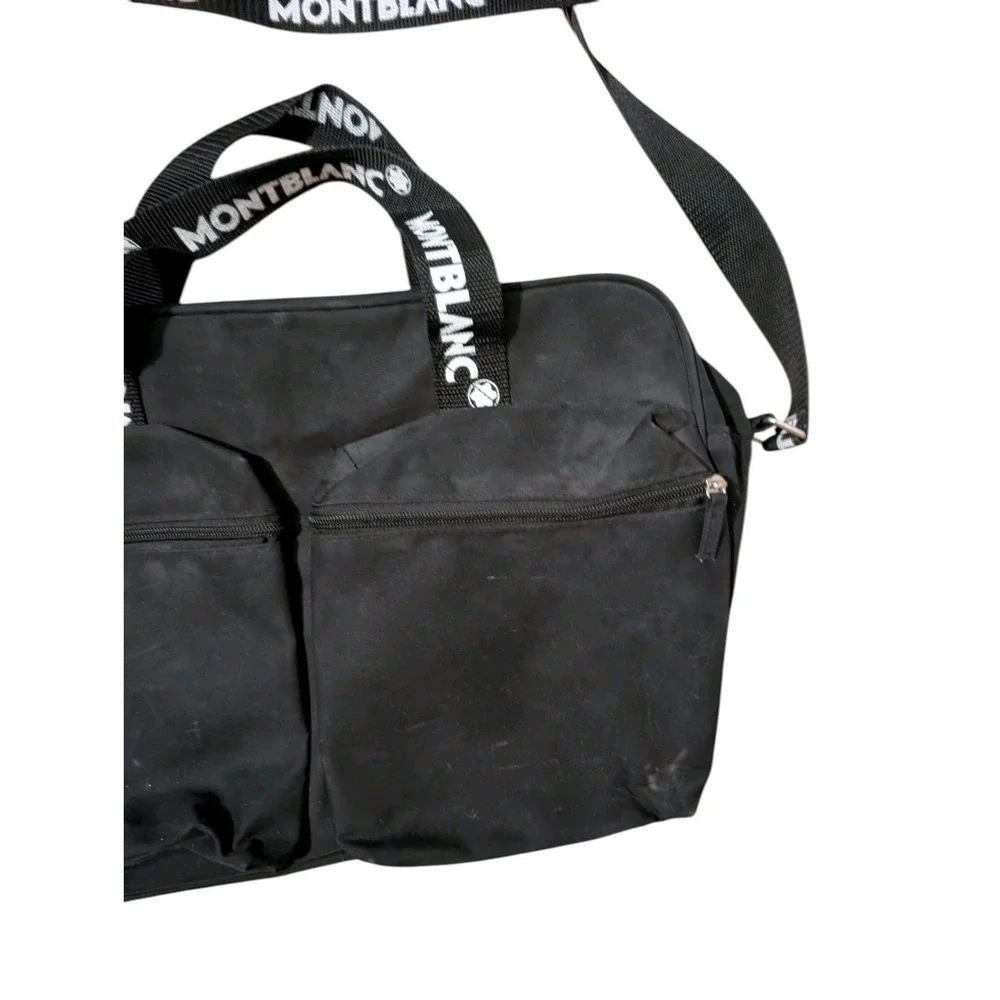 MONTBLANC Parfum Black NylonGym Travel Luggage Duffle Shoulder Bag